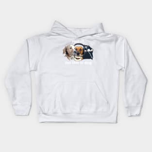Dogs: Hello, yes this is dog - White text Kids Hoodie